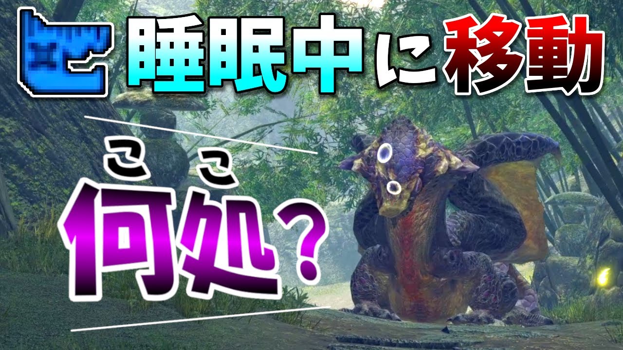 【ドッキリ】モンスターが寝て起きると、別の場所に移動してたらどうなる！？（モンハンサンブレイク）