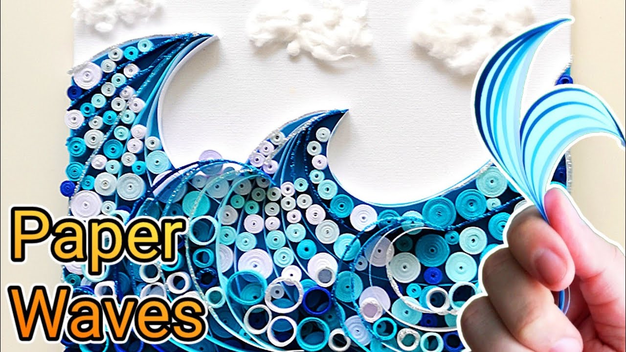 Quilling Paper Tutorial  Ocean Waves | Quilled Wave | Quilled Sea | Water Quilling | Quilling Bubble