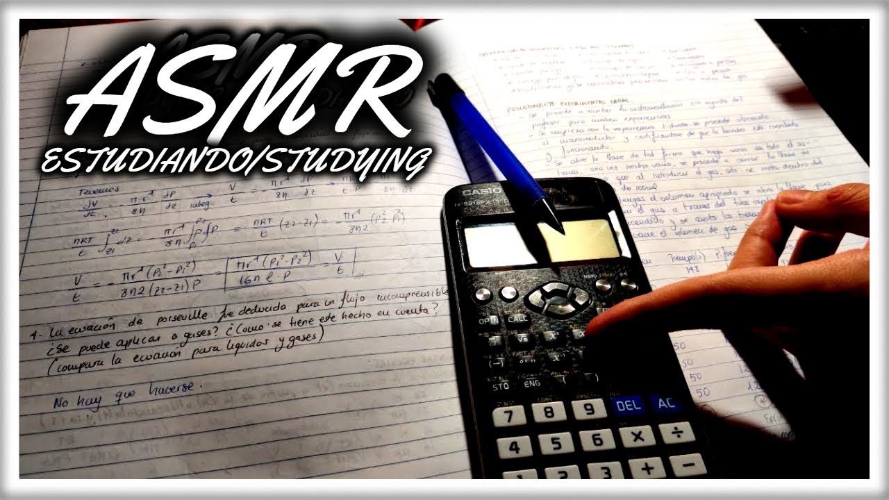 Estudiando ASMR Quimica 😮🧠 (Susurros inaudibles, tapping, sonidos papel, teclado, ASMR Visual)