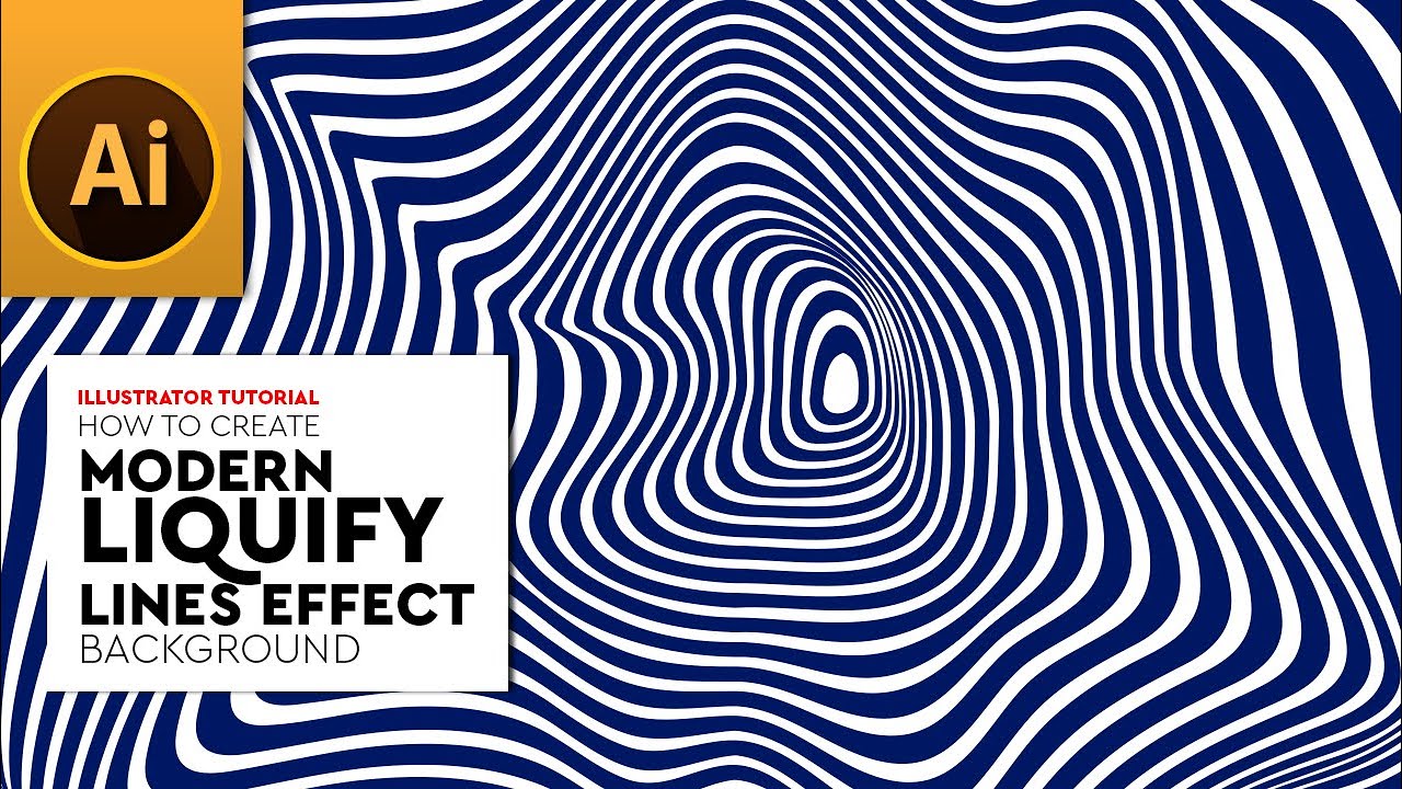 Create Modern Liquify Lines Effect Background in Adobe Illustrator