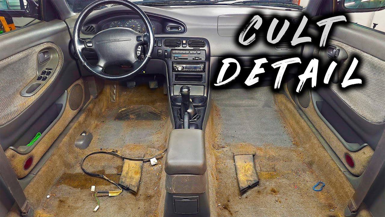 Cleaning the Dirtiest LIGHT GRAY Interior of a 29-Year-Old Car