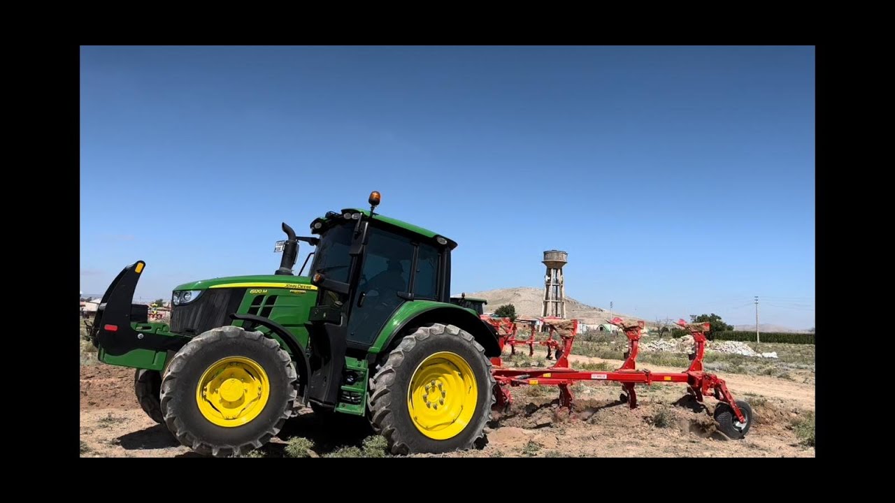 JOHNDERE 6120M ŞAHLANDI/4'LÜ 16'LI VE 4'LÜ 14'LÜ DÖNERLİ ÜNLÜ PULLUK/PULLUKLARI AYARLIYORUZ (PART-1)