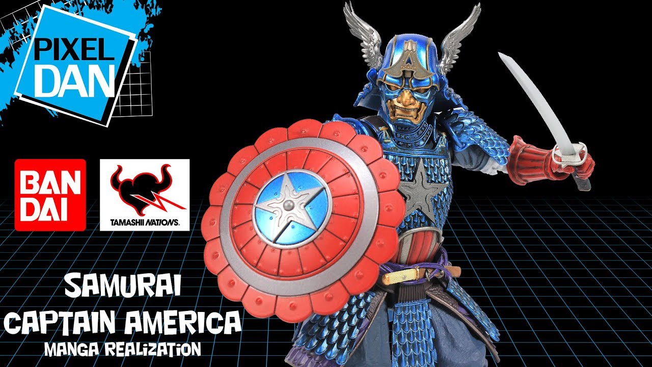 Samurai Captain America Marvel Mei Sho Manga Realization Tamashii Nations Figure Video Review