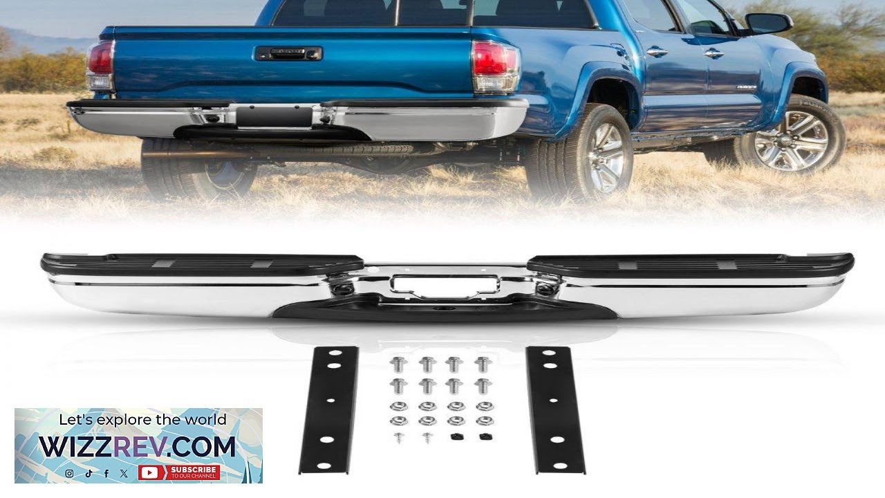 VEVOR Rear Step Bumper Compatible with 1999 2007 Ford F250 Ford F350 Super Duty Chrome