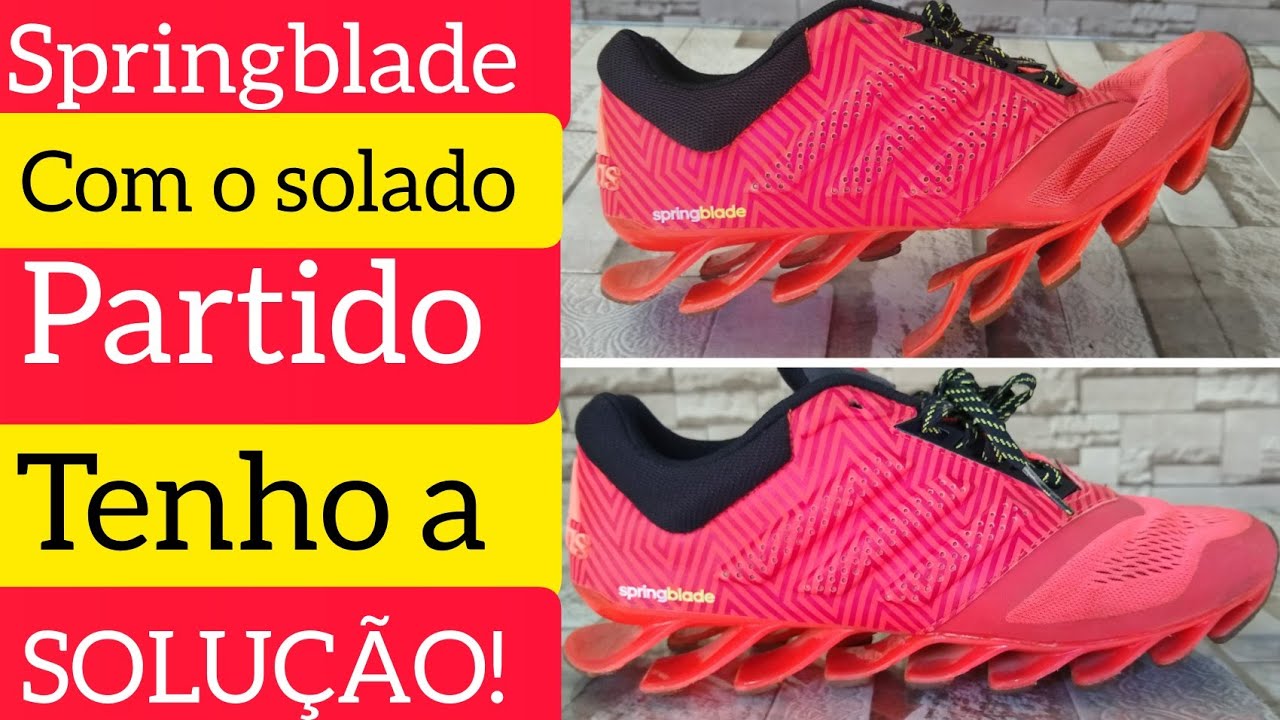 🆘 COMO CONSERTAR O  SOLADO PARTIDO DO TÊNIS  SPRINGBLADE DA ADIDAS. NÃO SOLTA MAIS!