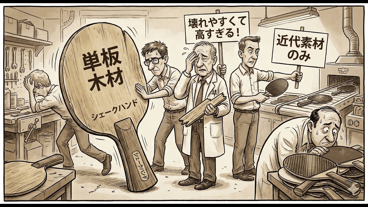 【卓球】板厚6mm 単板ラケットの素晴らしさを訴える