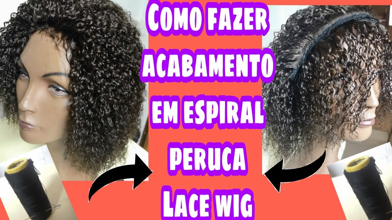 como fazer acabamento  em ESPIRAL em peruca Lace wig.