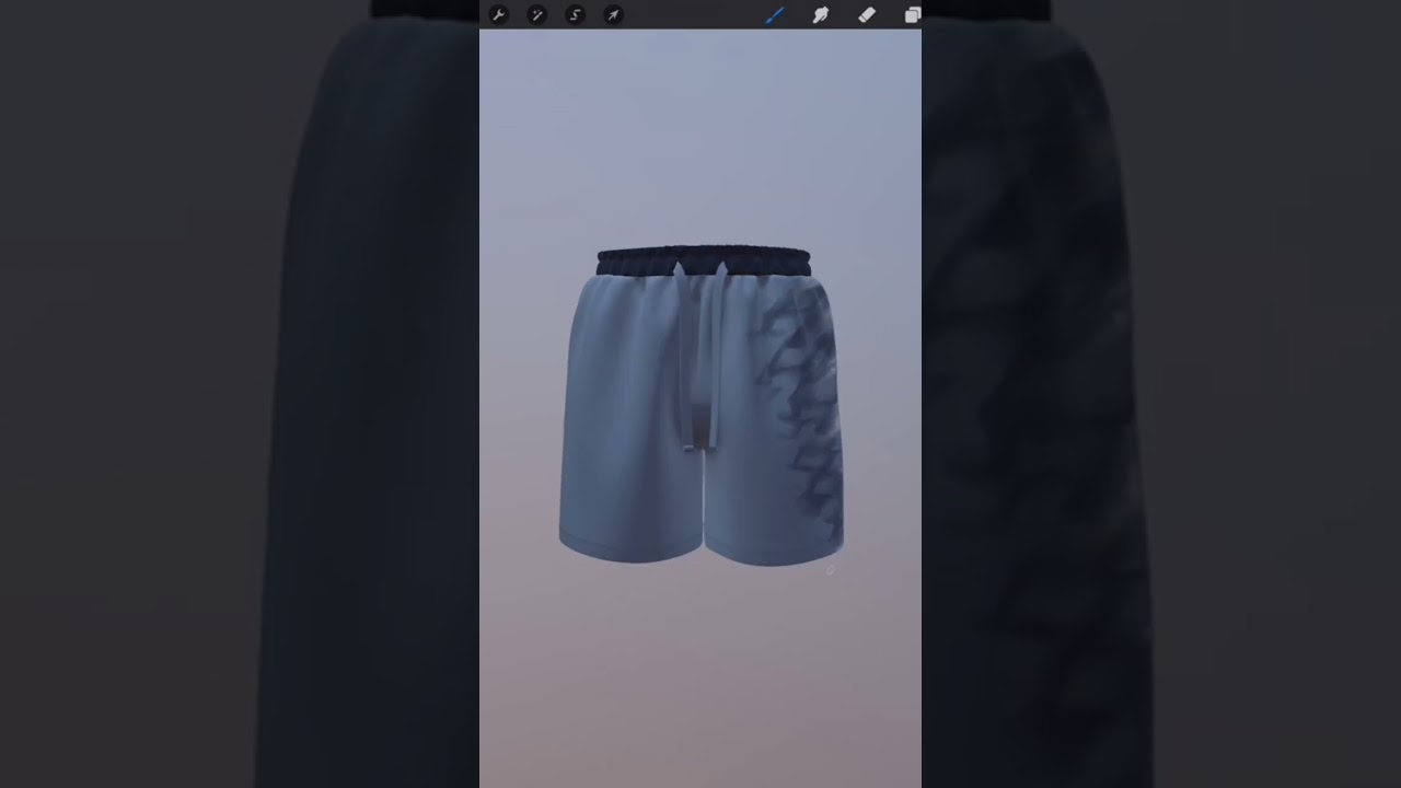 Procreate 3D shorts designs, procreate 3D models
