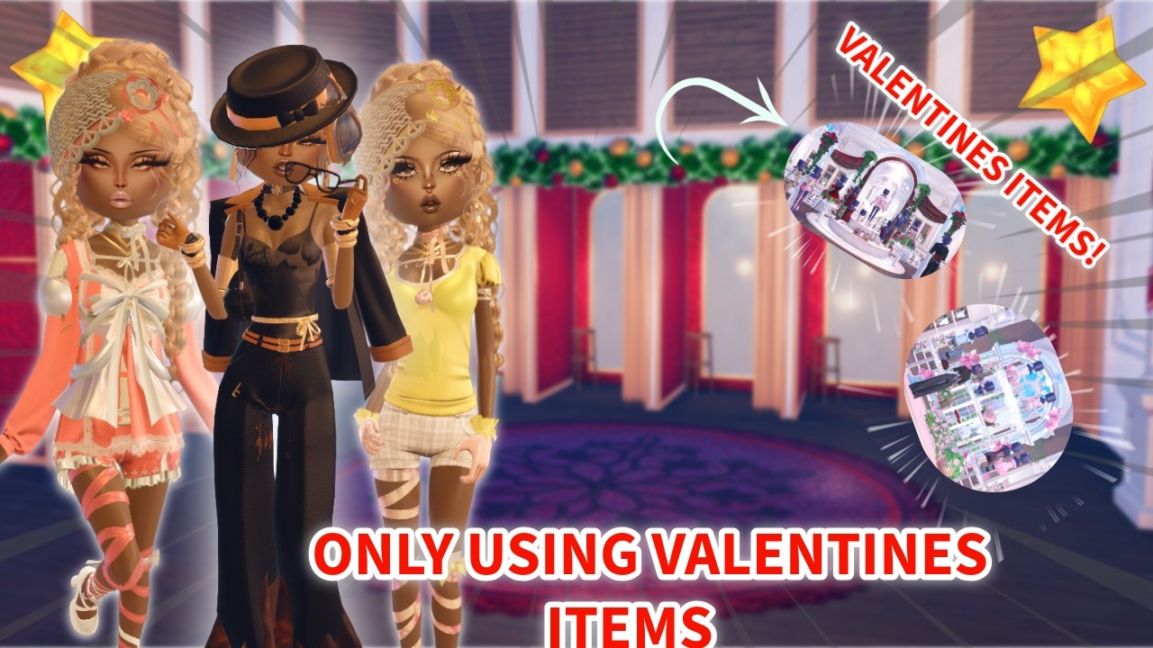 Only USING VALENTINES' ITEMS! (Dti) #dti #dresstoimpress #roblox #dtiroblox #challenge