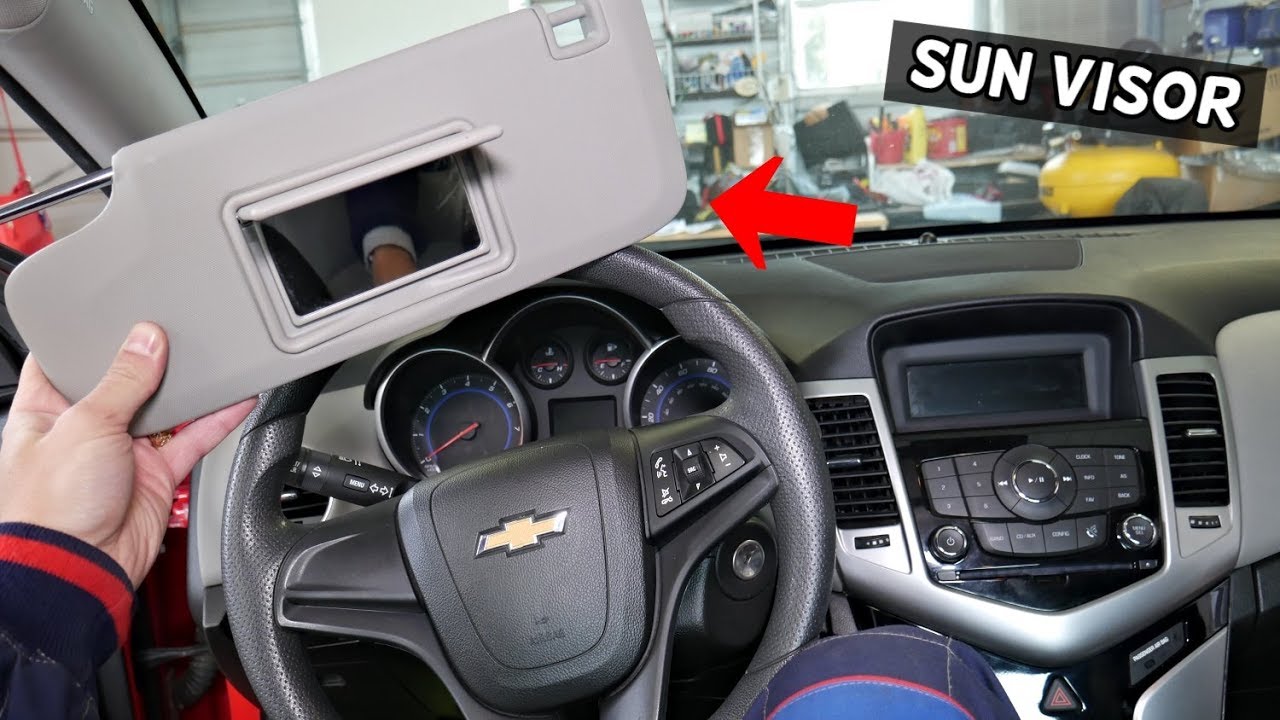 CHEVROLET CRUSE SUN VISOR REPLACEMENT REMOVAL. SUNSHADE CHEVY CRUZE