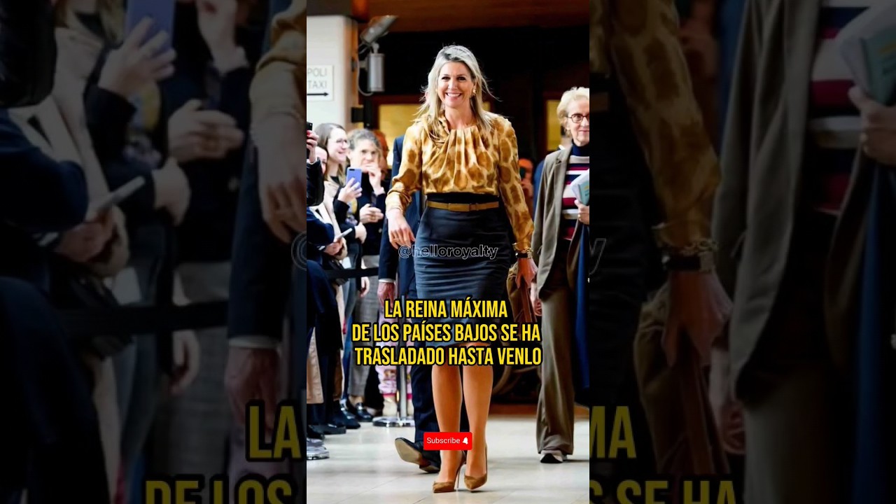 M&aacute;xima de Holanda recicla blusa de estampado en su visita a Venlo #queenmaxima #netherlands