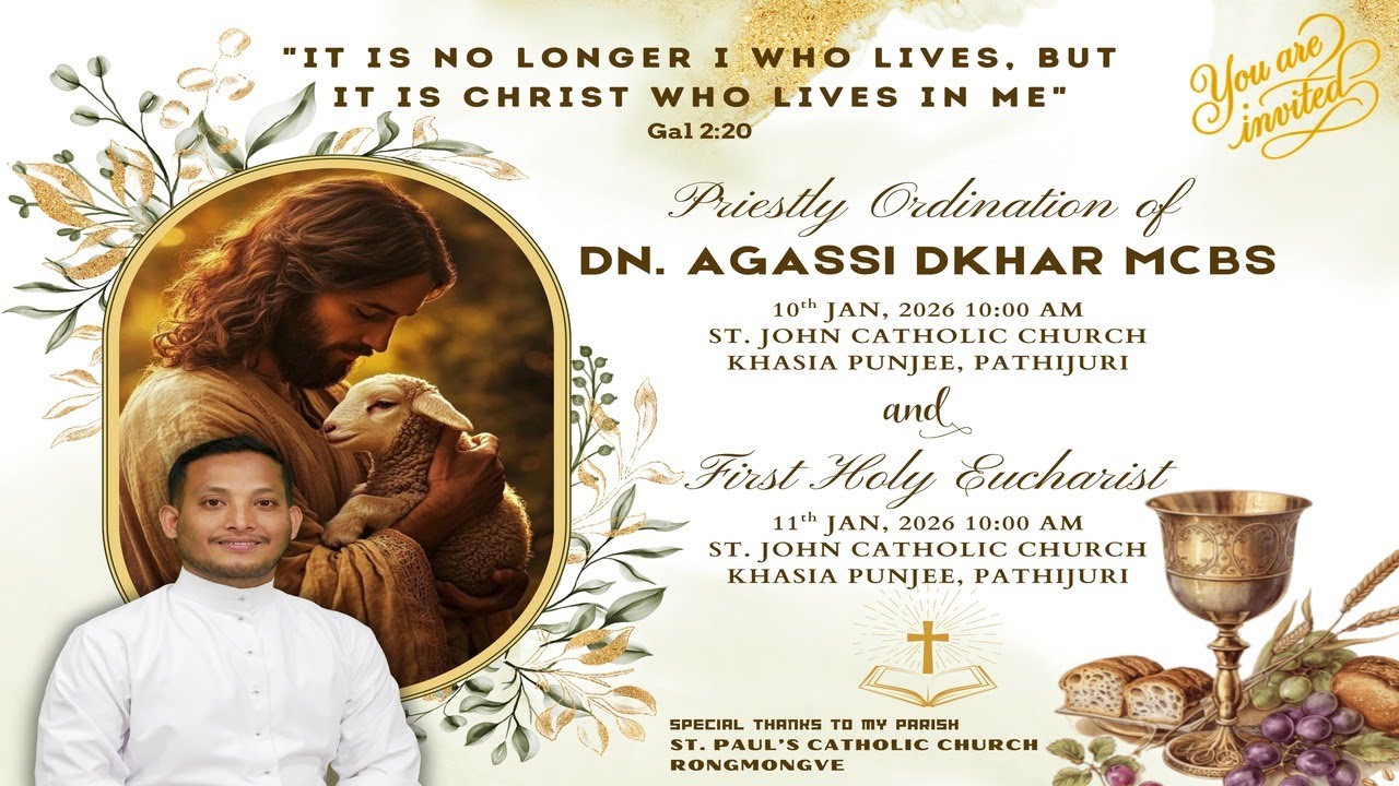 Priestly Ordination I Dn. Agassi Dkhar MCBS I A historic milestone, North East India