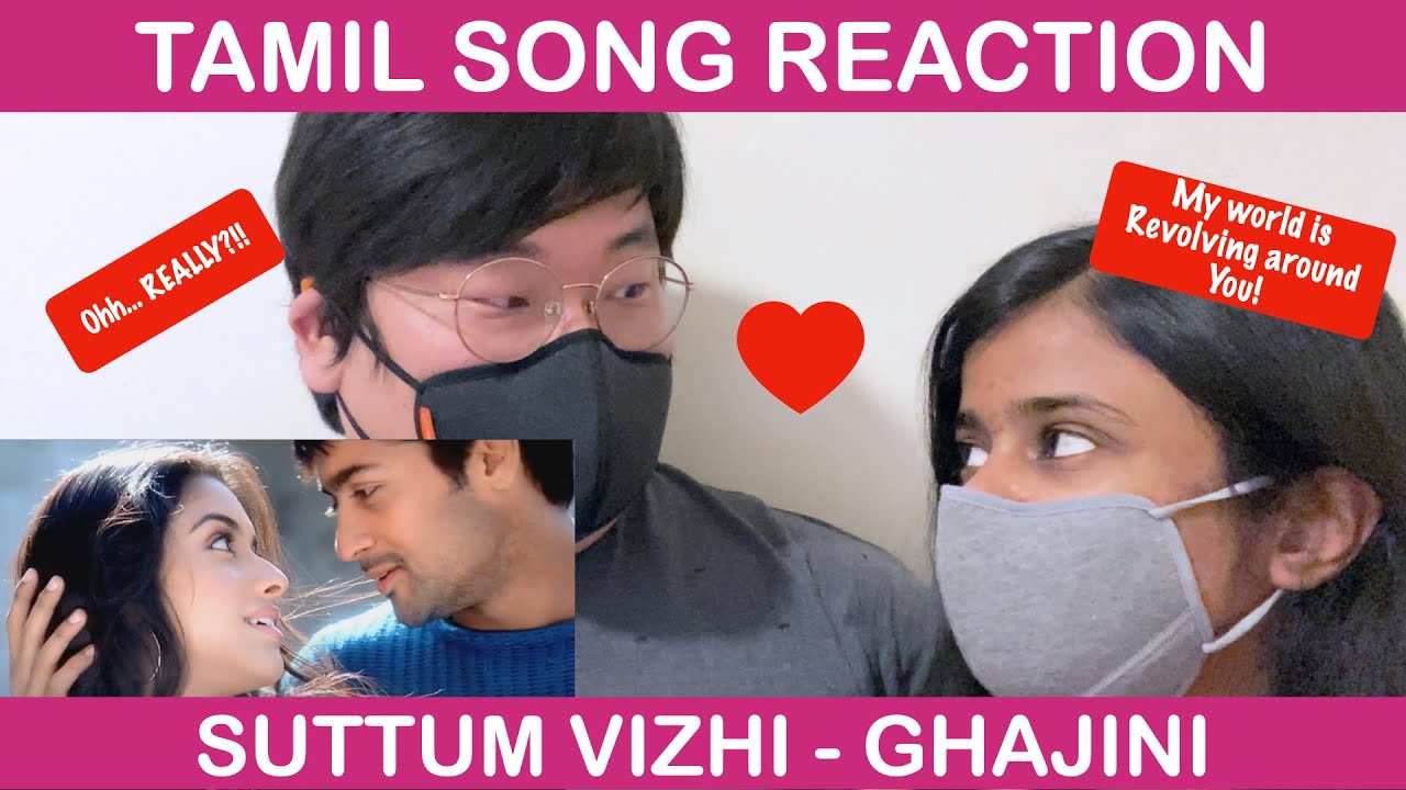 SUTTUM VIZHI REACTION | GHAJINI | SURYA | ASIN | KOREAN TAMIL COUPLE REACTION