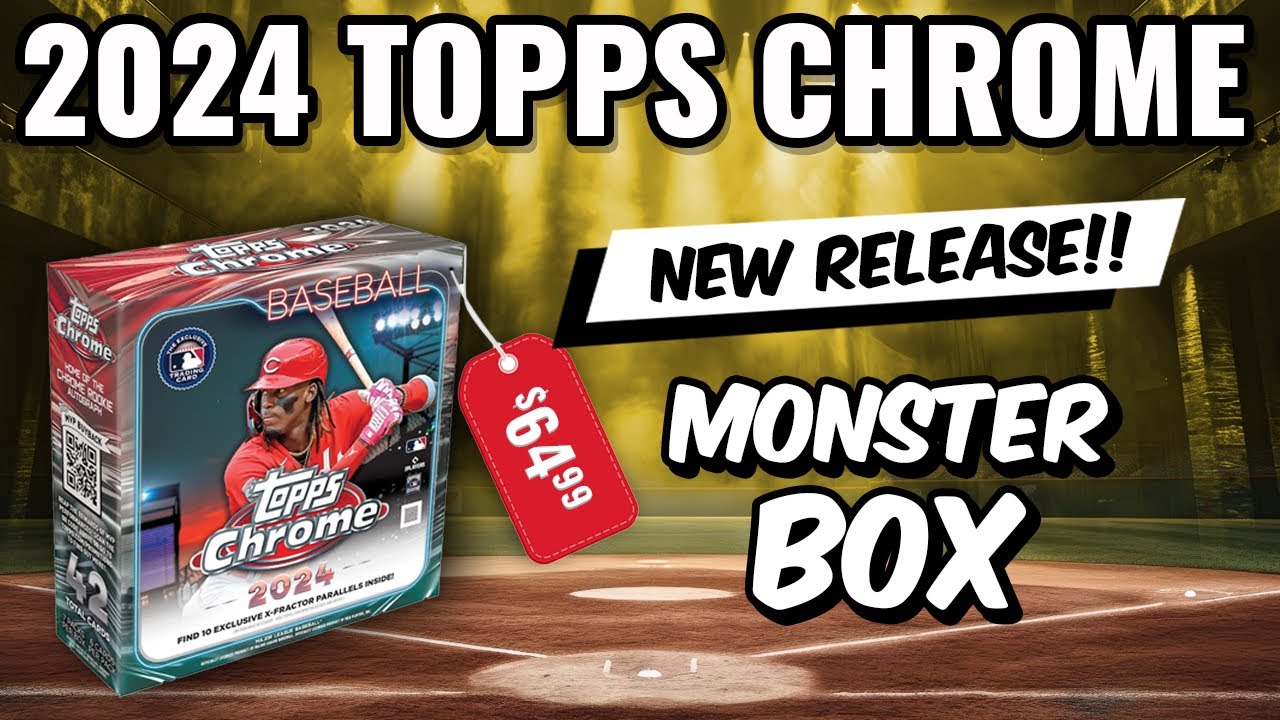 🚨NEW RELEASE🚨BIG ROOKIE RAYWAVE!! 2024 TOPPS CHROME MONSTER BOX RIP