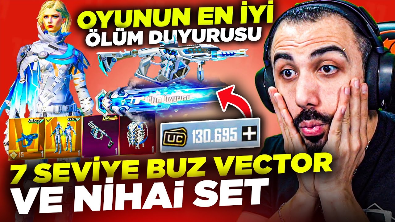 YENİ BUZUL NİHAİ SET VE 7 SEVİYE BUZ VECTOR GELDİ 😱 (KOLEKSİYON 1.Sİ OLDUM!!) | PUBG MOBILE