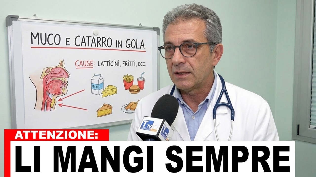 7 Cibi che CAUSANO MUCO e CATARRO in GOLA (Medico Rivela)
