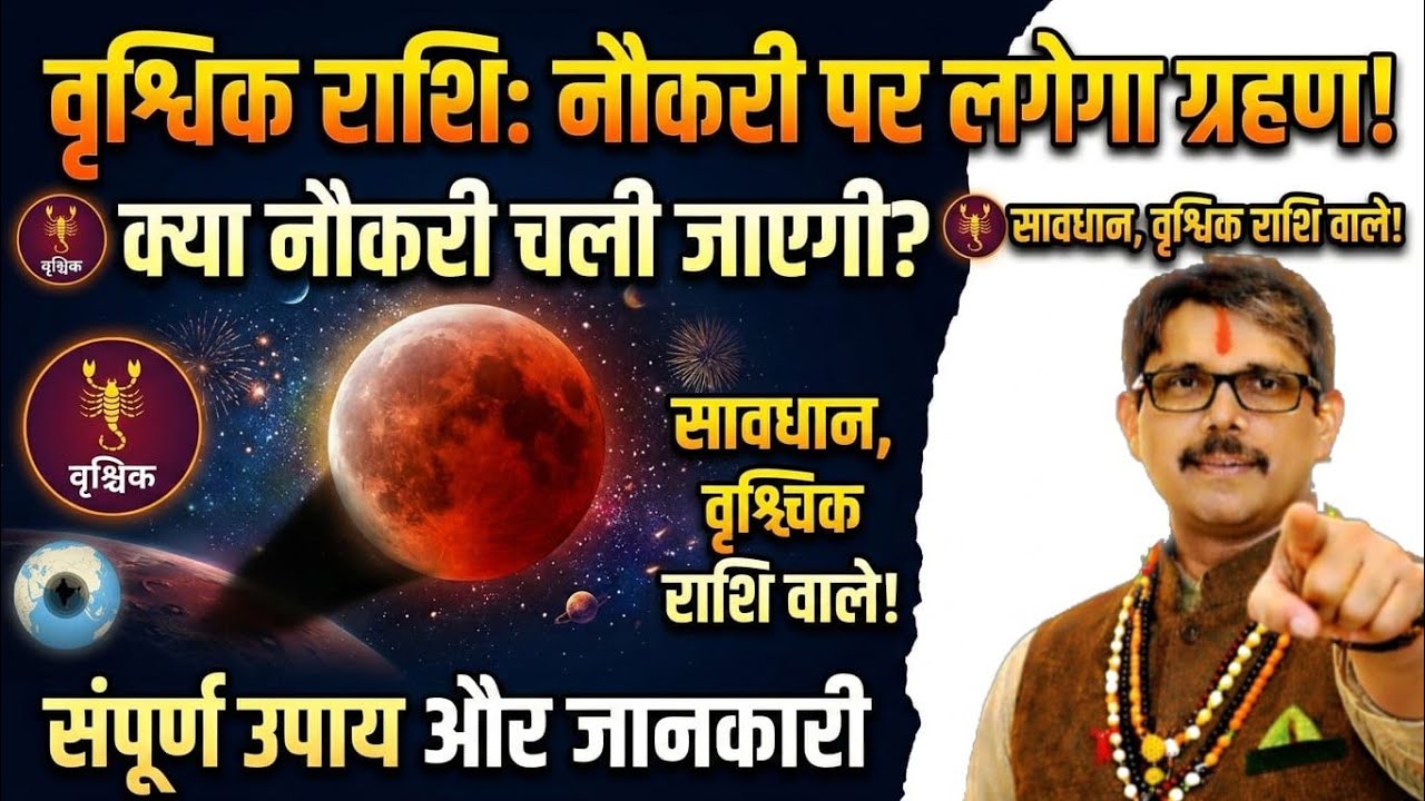 Vrischik Rashi Scorpio horoscope naukri pe grahn। वृश्चिक राशि नौकरी पे ग्रहण ।  