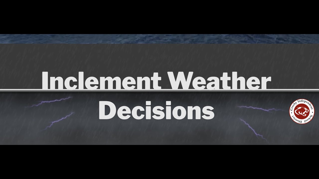 Severe weather decisions