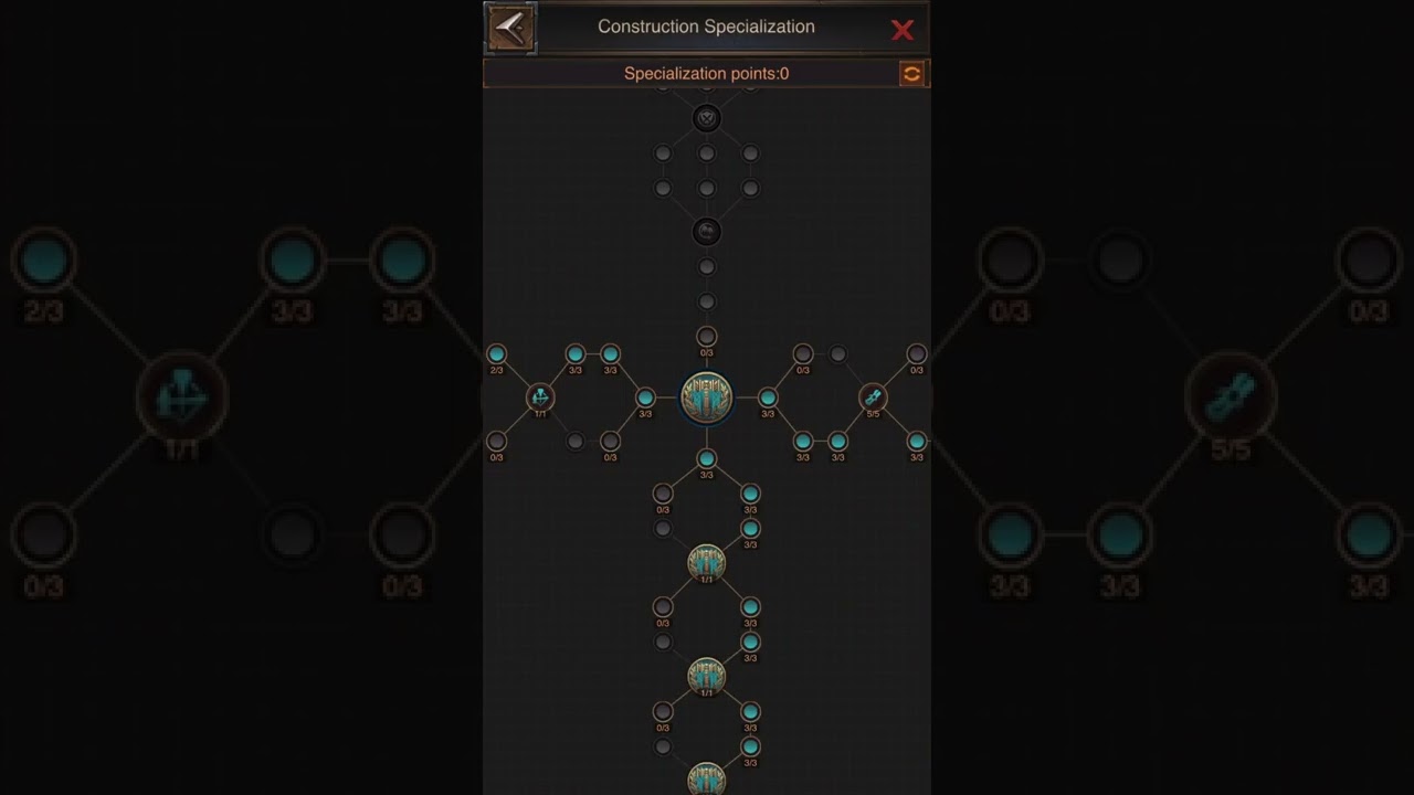Specialization setup for 1st  week of eden/roc # rise of empire