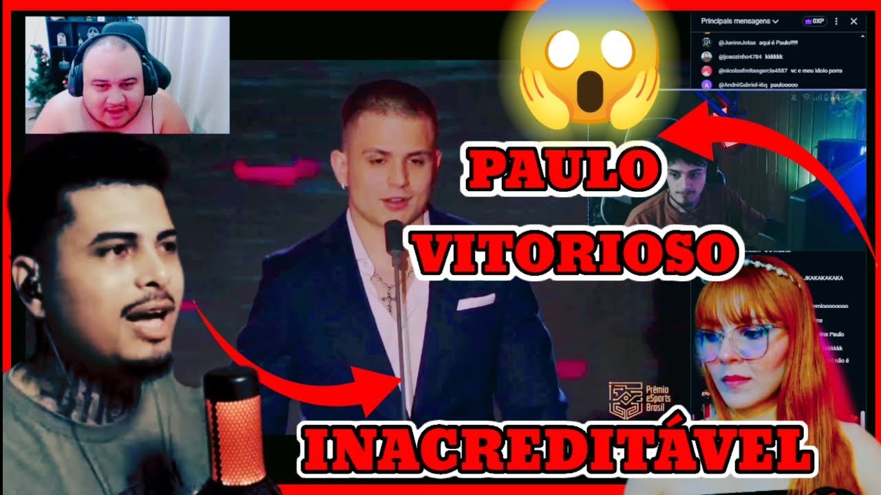 🔥INACREDIT&Aacute;VEL🔥 REA&Ccedil;&Otilde;ES DOS STREAMS COM A VIT&Oacute;RIA DO PAULO 😱//MELHOR Streaming