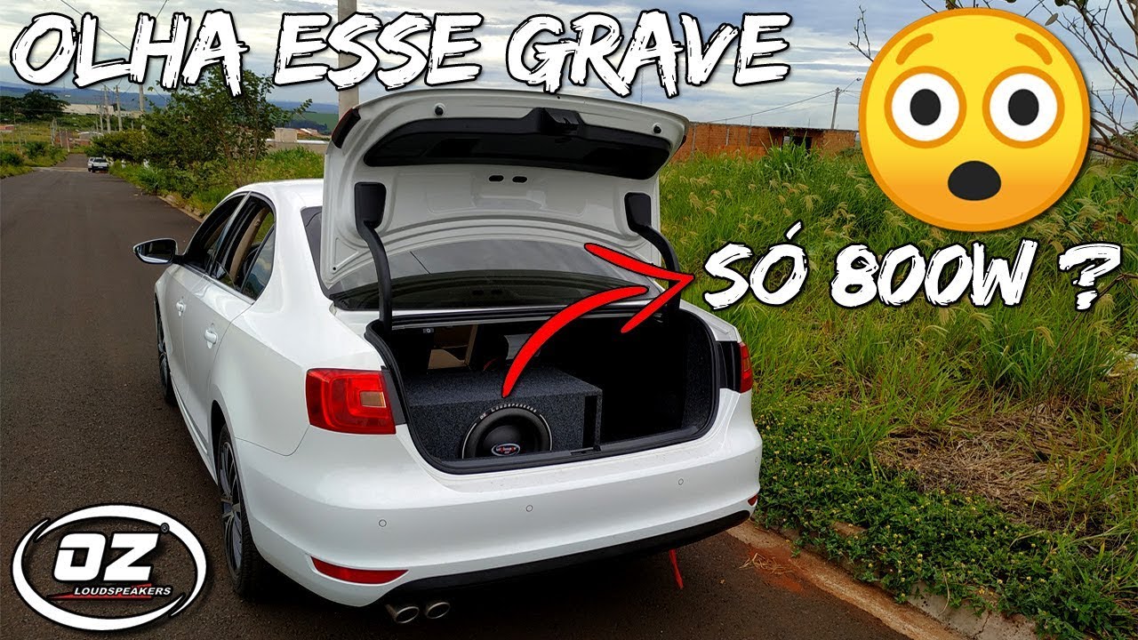 MEU SOM 100% REGULADO! JETTA TSI COM 1 SUBWOOFER OZ 12