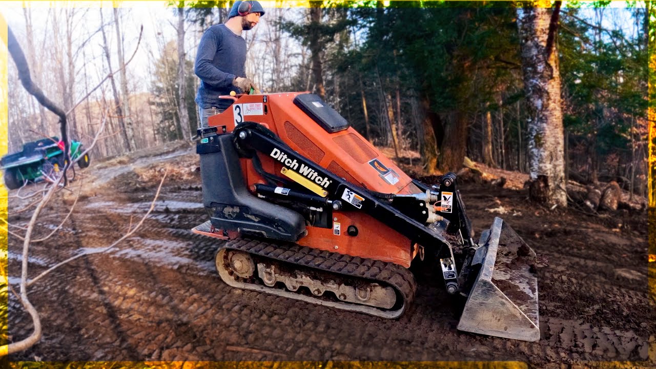 Покупка подержанного мини-погрузчика Ditch Witch для строительства трассы — проект Dirt Jump