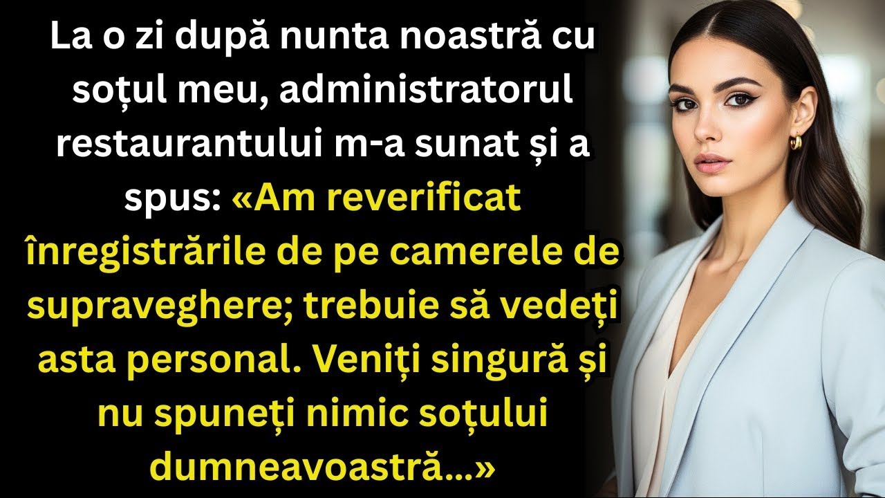 M au sunat de la restaurant  rebuie să vedeți înregistrarea Veniți singură,nu spuneți nimic soțului