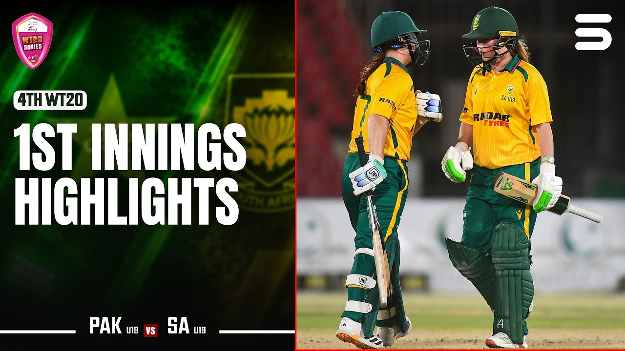 1st Innings Highlights | Pakistan Women U19 vs South Africa Women U19 | 4th T20 | MZG1U
