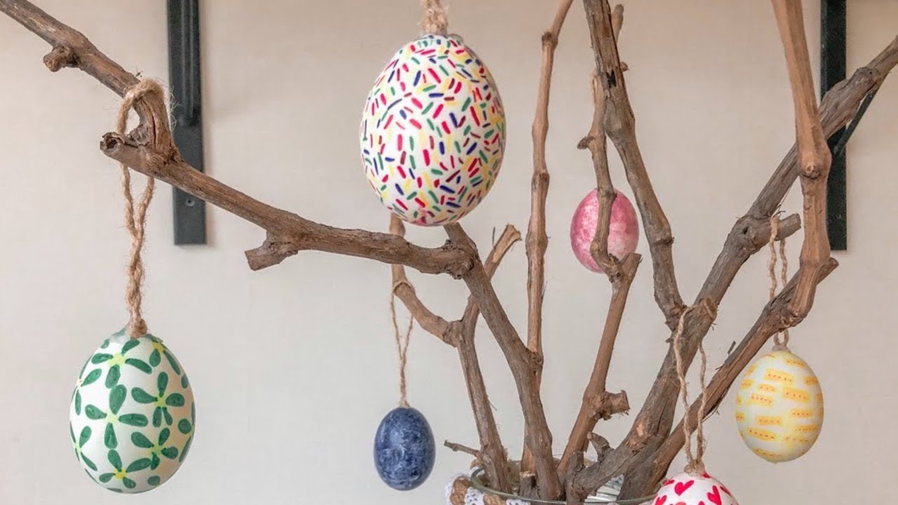 How to Make an Easter Egg Tree | DIY | სააღდგომო კვერცხის ხე