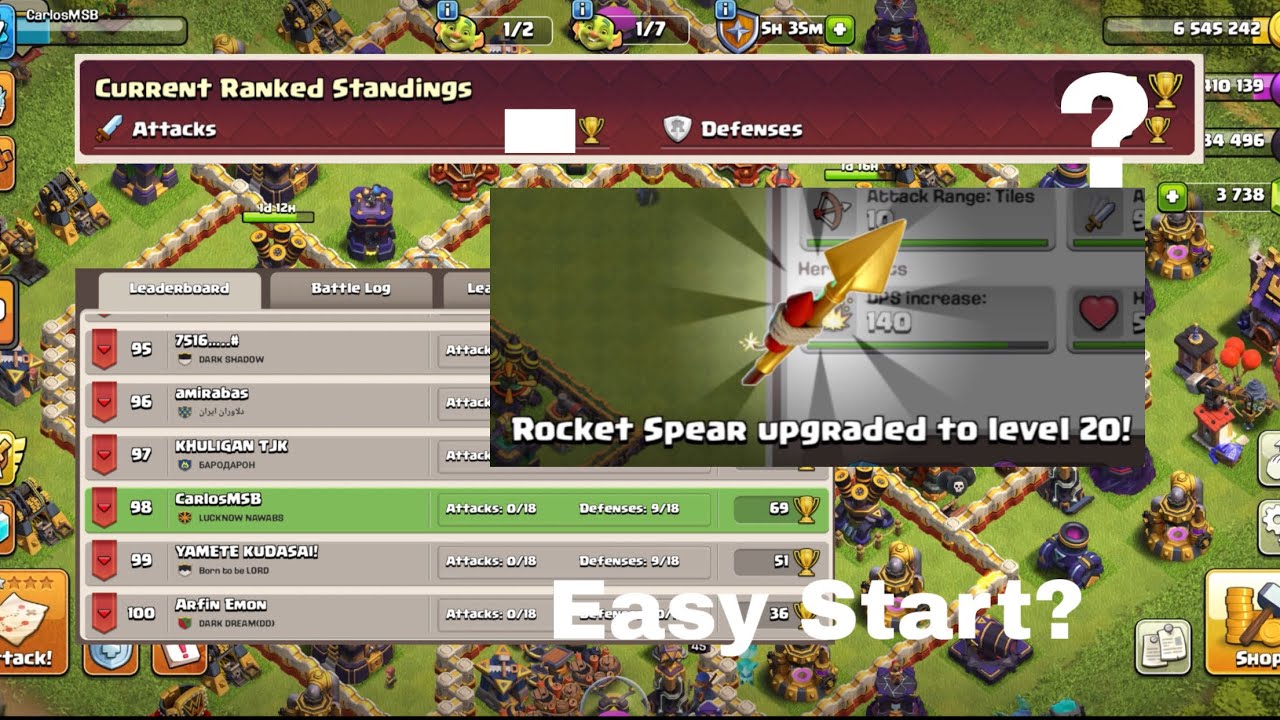 Ranked League 27 - TH16 - 9/18 Attacks - It’s getting harder…