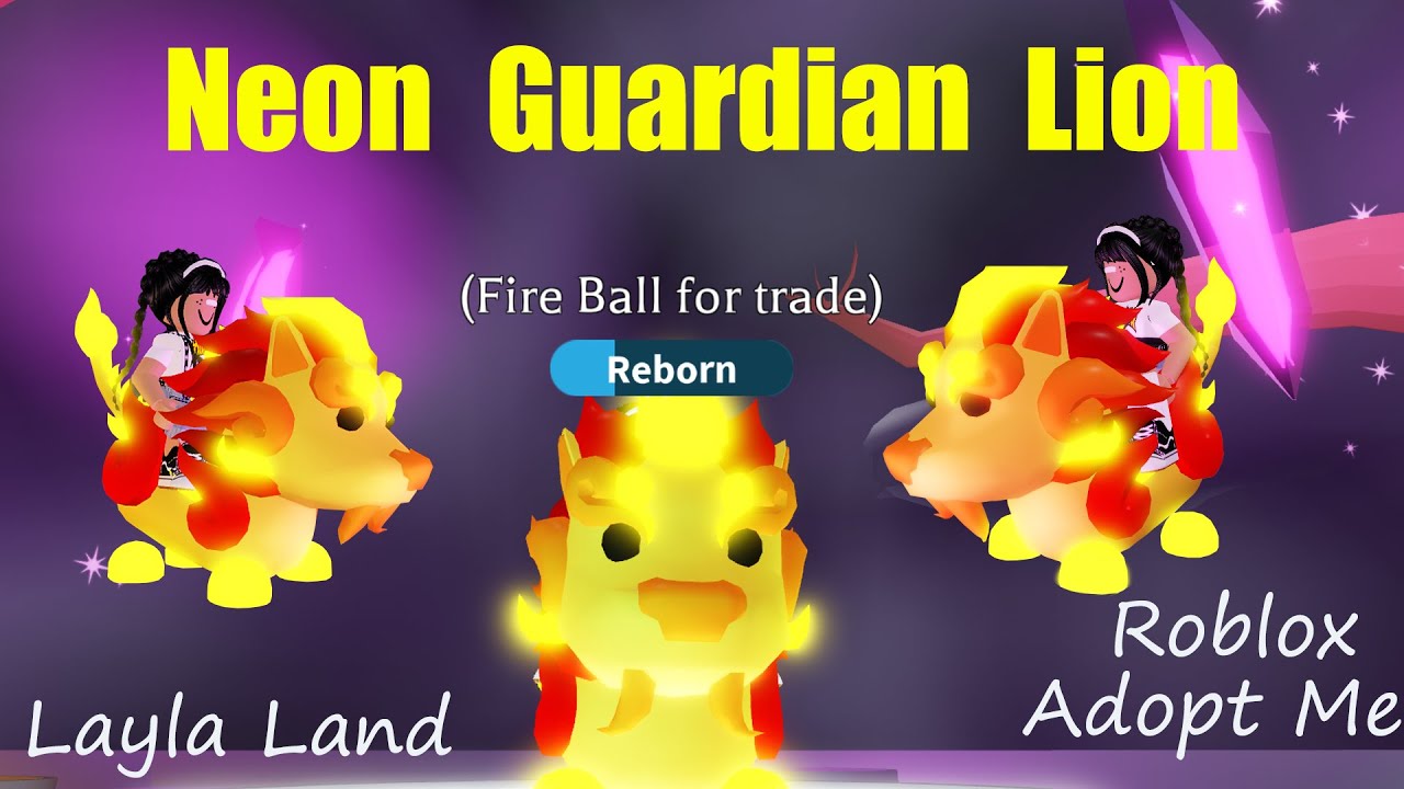 Making a Neon Guardian Lion in Roblox Adopt Me ♥︎Layla Land♥︎