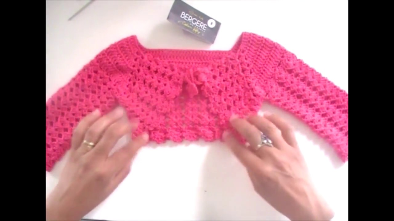 bolero bébé au crochet 1 partie