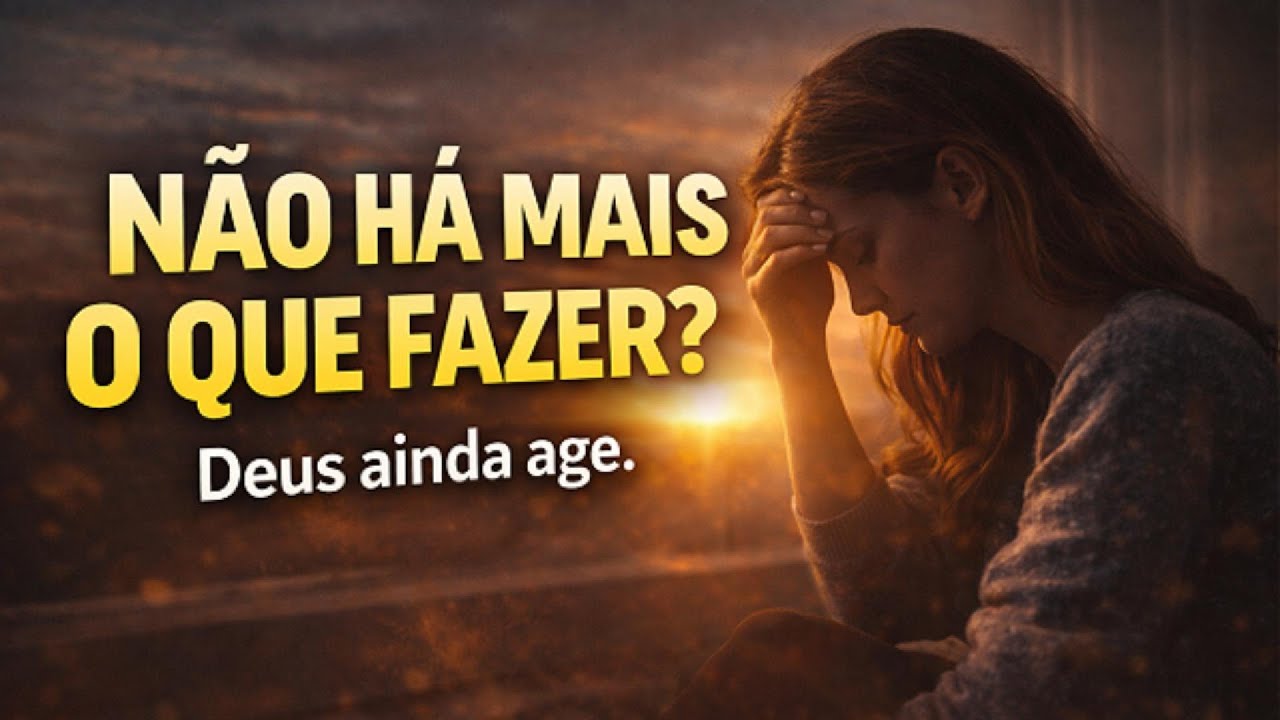 Quando você acha que não há mais o que fazer, Deus ainda está agindo 🙏