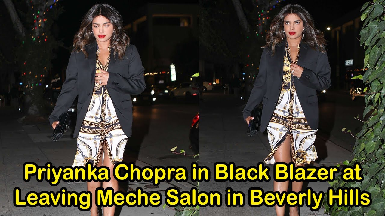 Priyanka Chopra in Black Blazer at Leaving Meche Salon in Beverly Hills #youtubeshorts #shorts