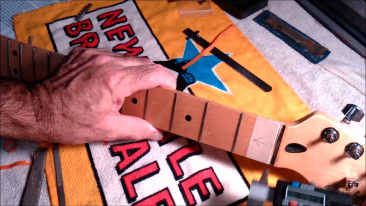How to Install a Fender Stratocaster Guitar LSR Roller Nut by Hand