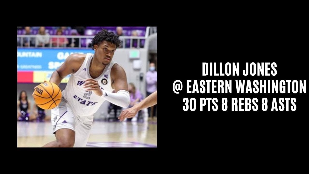 Dillon Jones @ Eastern Washington (30 PTS 8 REBS 8 ASTS 1 STL) 2/17/24