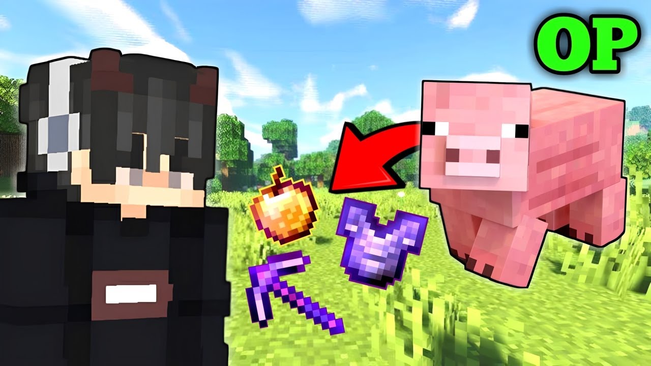 Minecraft, But Every Mob Trade OP Items