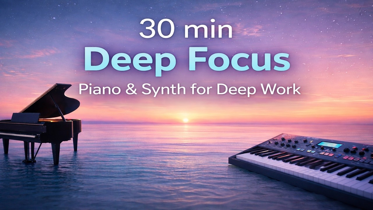 30 min Deep Focus Piano & Synth for Deep Work