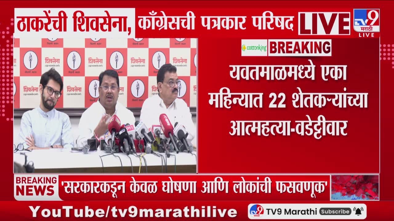 Vijay Wadettiwar | 'यवतमाळमध्ये एका महिन्यात 22 शेतकऱ्यांच्या आत्महत्या' | MVA PC