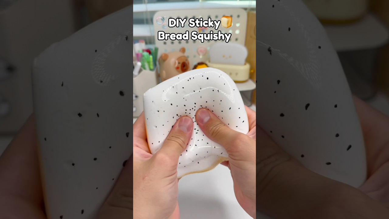 🍞DIY Sticky Bread Squishy🫧!? #diysquishy #papersquishy #diycrafts #cutecrafts #diy