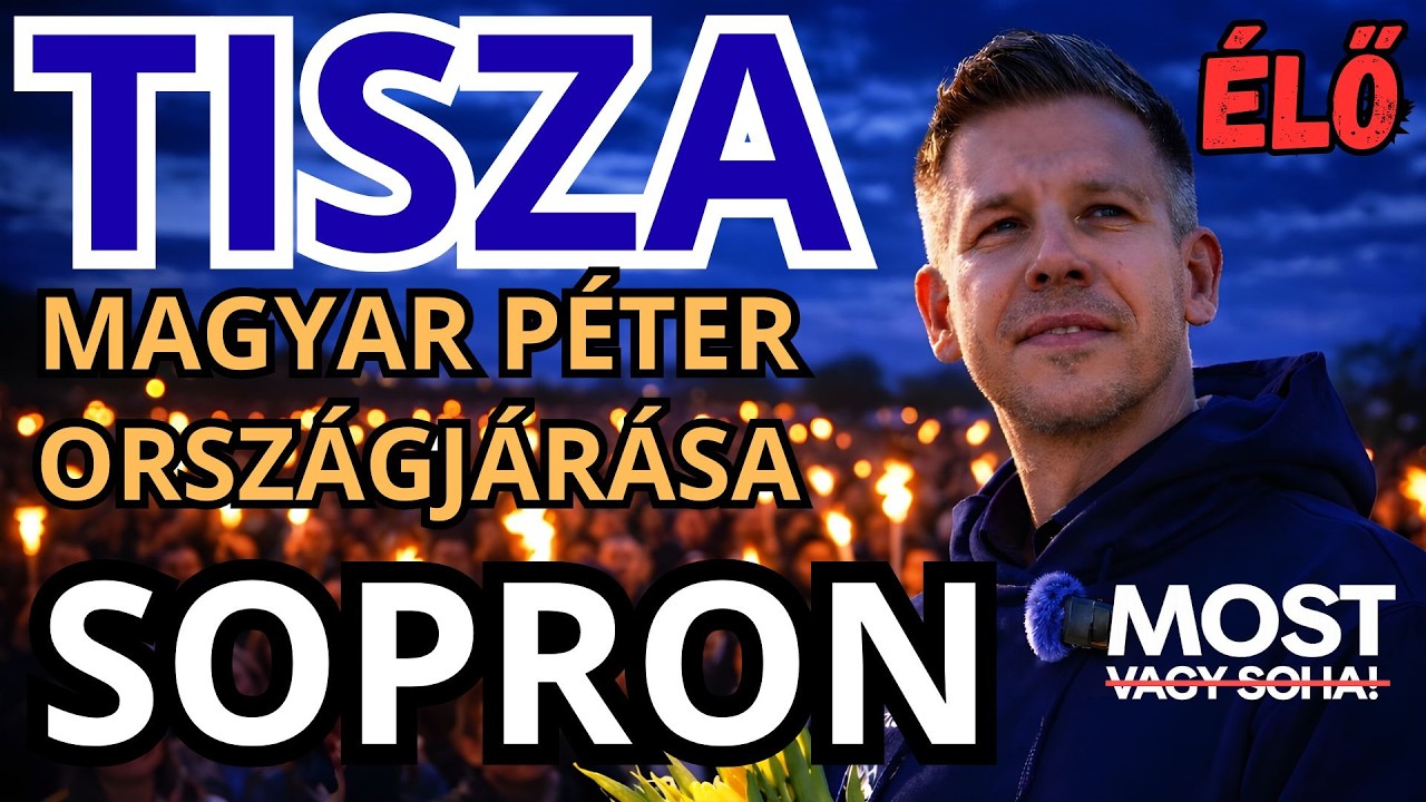 Magyar P&eacute;ter orsz&aacute;gj&aacute;r&aacute;sa - SOPRON 🔴⚪🟢 &Eacute;LŐ K&Ouml;ZVET&Iacute;T&Eacute;S - TISZA  #tiszap&aacute;rt #magyarpeter