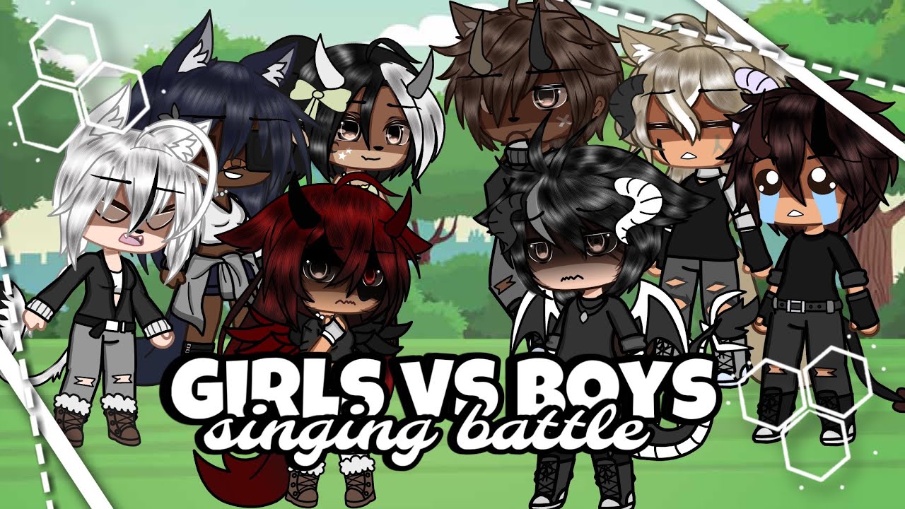 Girls vs Boys Gacha Singing Battle 🖤Part 3🖤