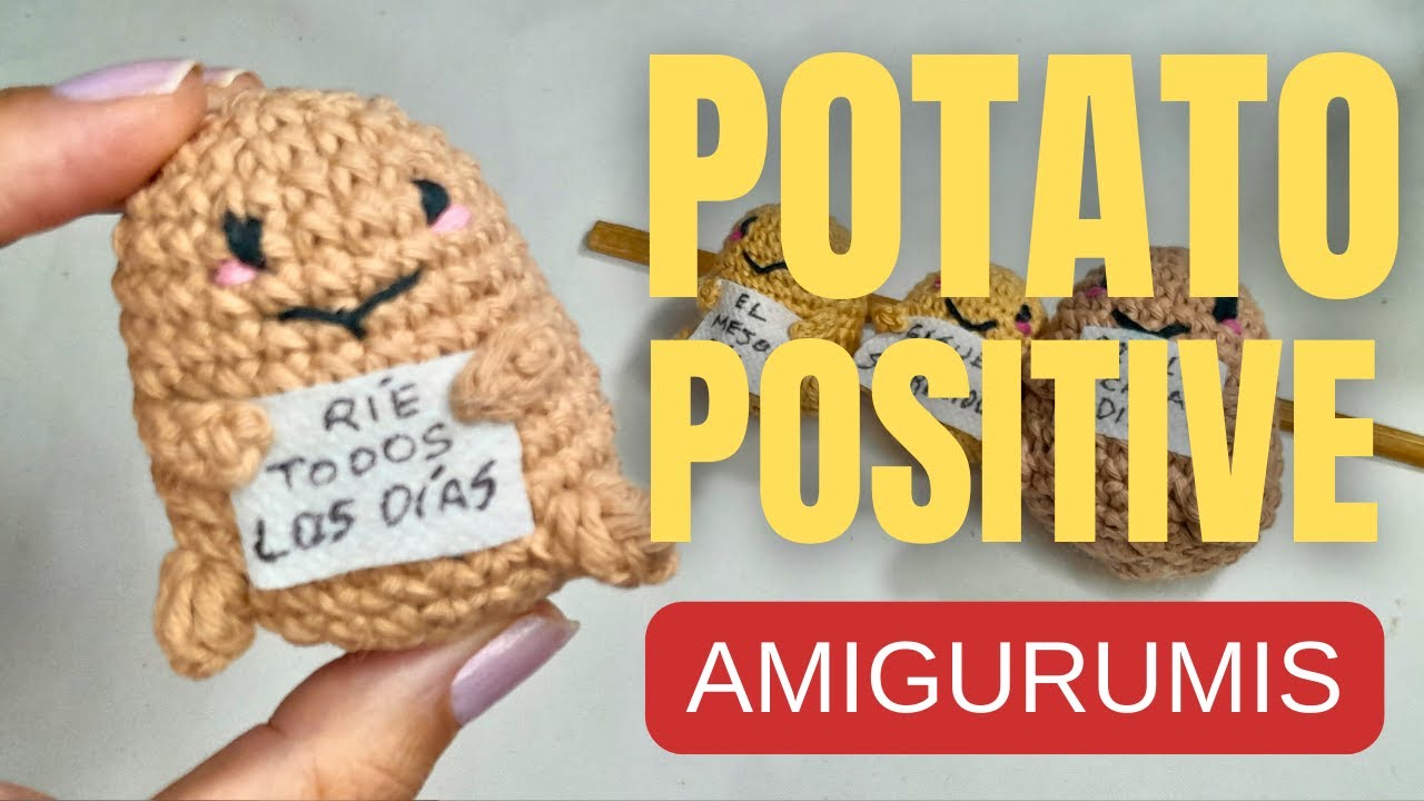 🥔✨ Tutorial PAPITA KAWAII Amigurumi - [¡Patata Positiva!] DIY Fácil 🌟🧶