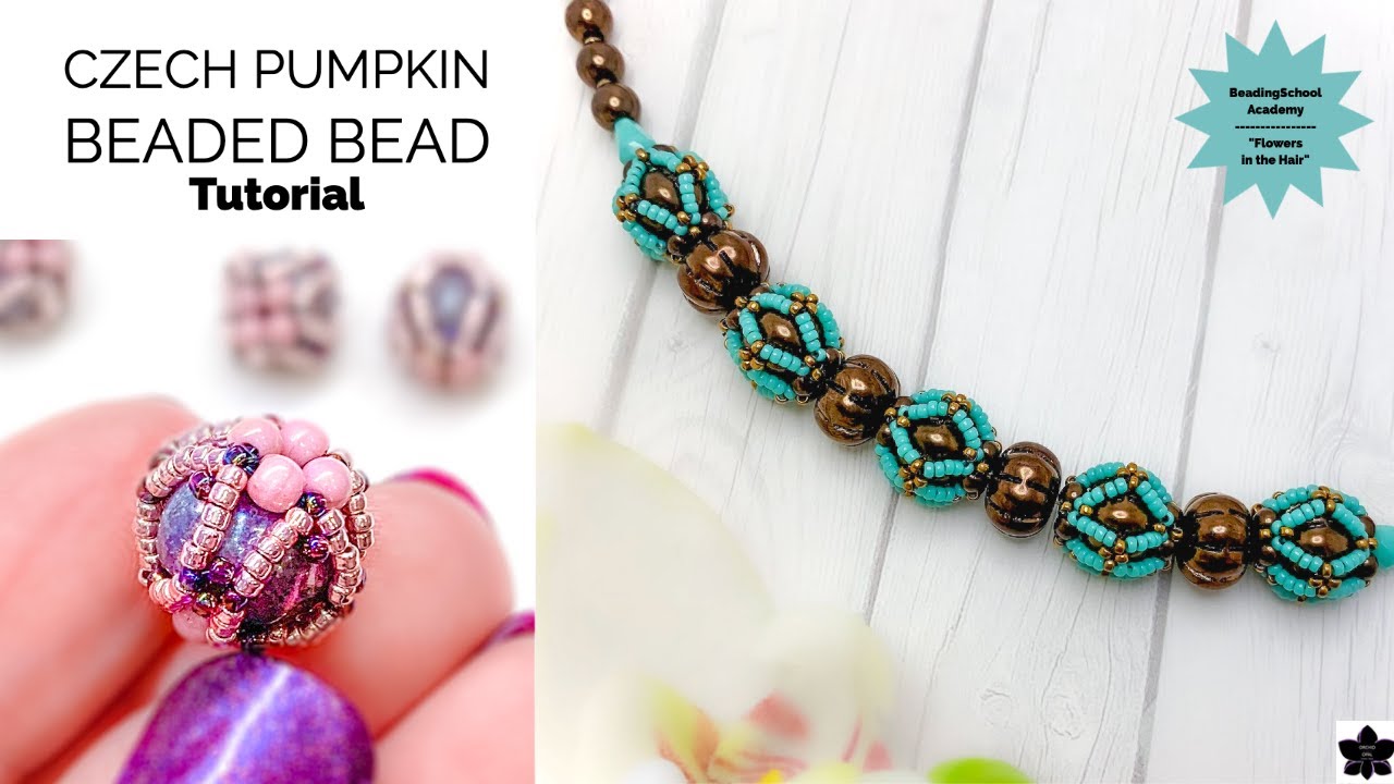 How to: Czech Pumpkin Rondelle Beaded Bead Tutorial
