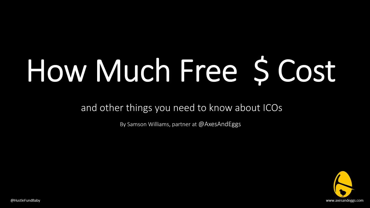 How much free money cost in the ICO space