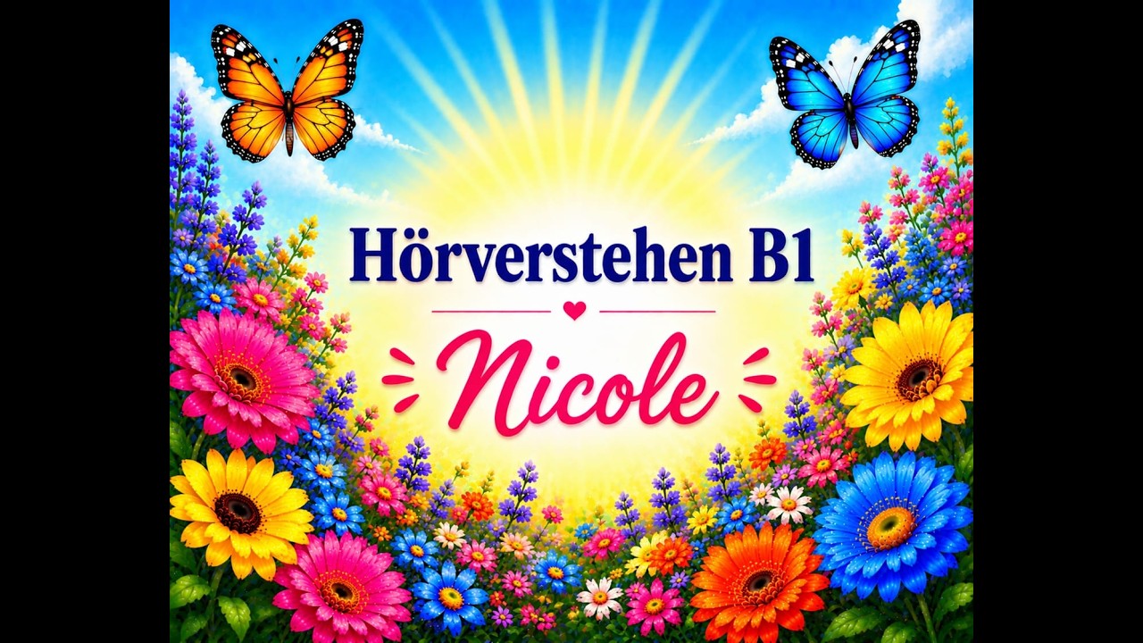 Telc B1 Hören Teil 1–3 | #Nicole | Mit Lösungen 2026 izleme amaçlıdır. Kopyalanamaz, indirilemez