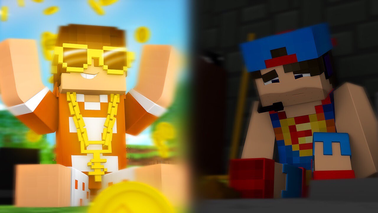 Minecraft: TROCA - RICO OU POBRE ? - PvP Lucky Block ‹ Ine ›