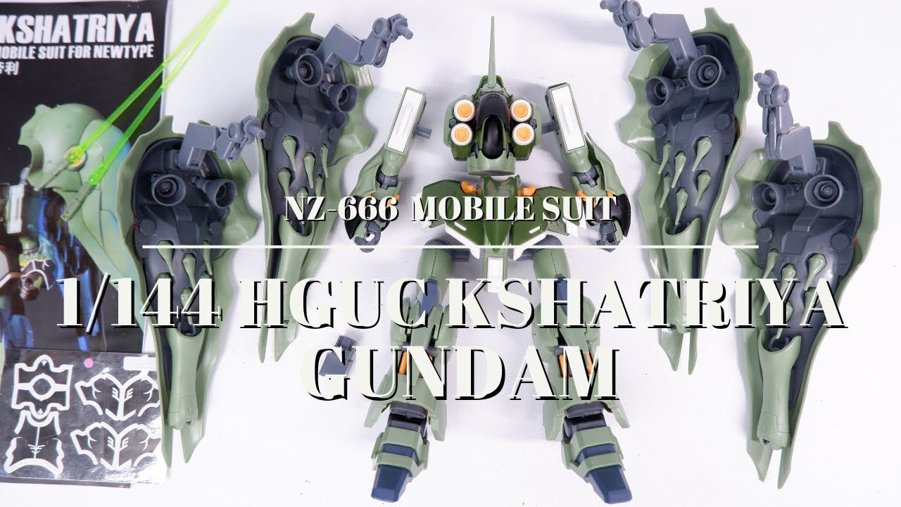 TT Hongli HGUC 1/144​ NZ-666 Kshatriya ASMR Unboxing and Stop Motion Build