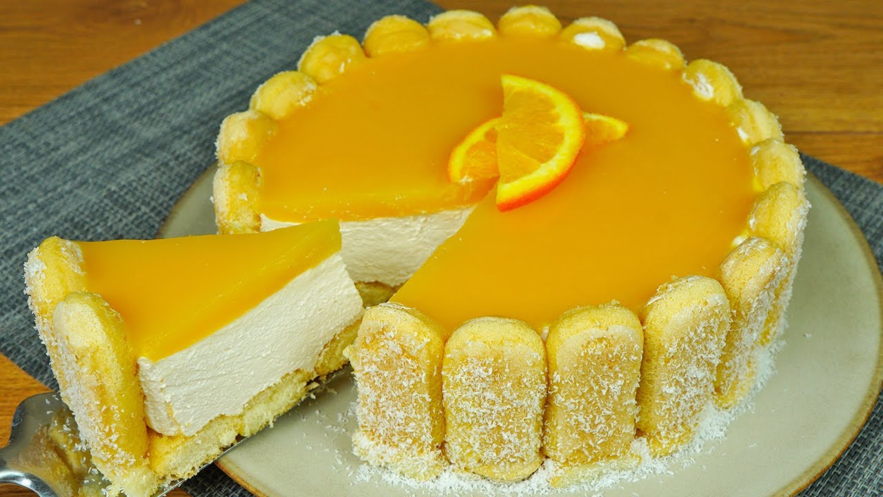 Dacă aveți o portocală 🍊, preparați acest tort delicios FĂRĂ CUPTOR! FOARTE SIMPLU și GUSTOS! 🤩