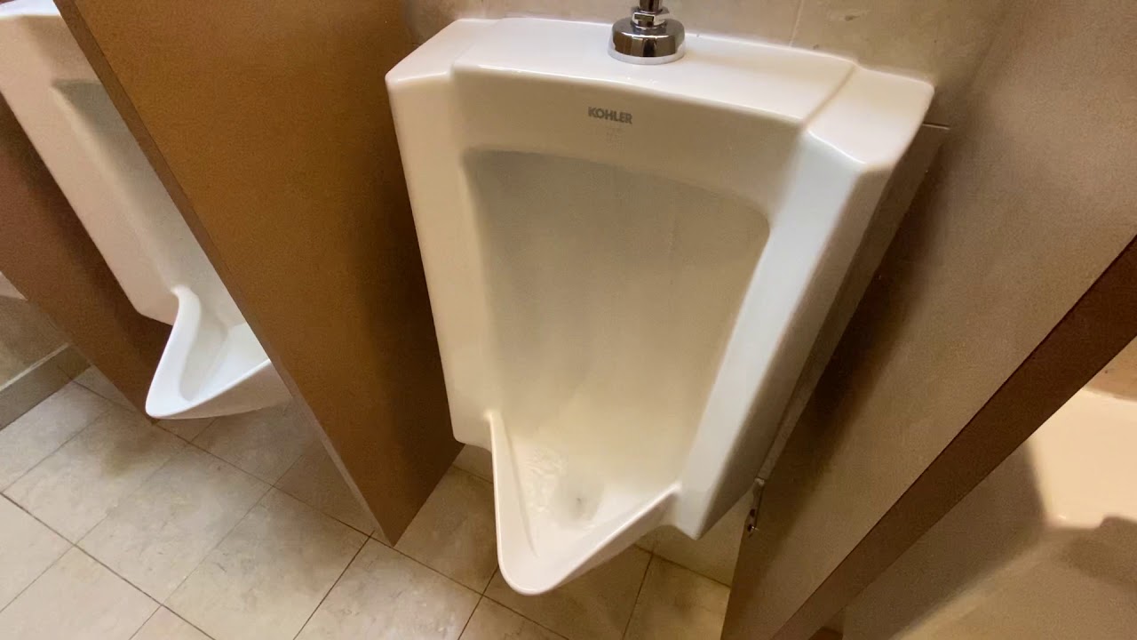 A nice kohler bathroom at a hotel (squeaking floor)